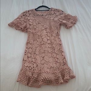 Pink lace dress